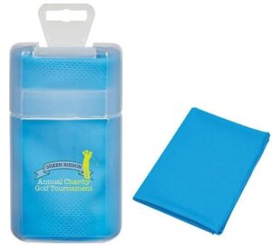Sweat Towels in Plastic Case | Run and Walk Promotional Products