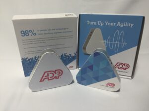 Inkwell produced a unique Wi-Fi Bluetooth speaker with custom packaging and direct mailed for ADP.