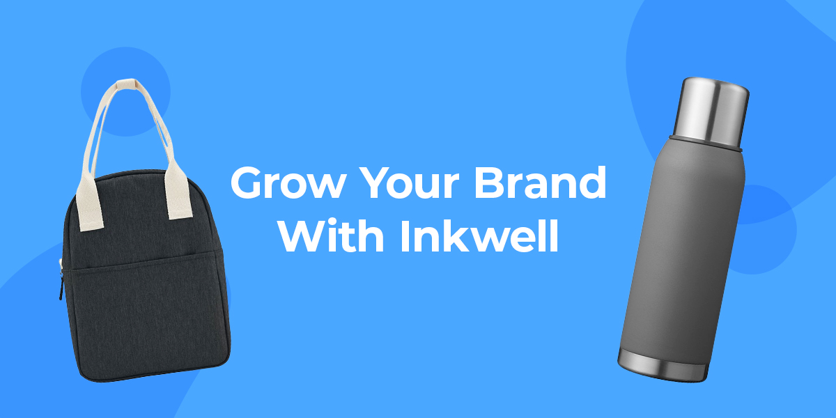 water bottle and mini backpack promotional items - grow your brand with inkwell