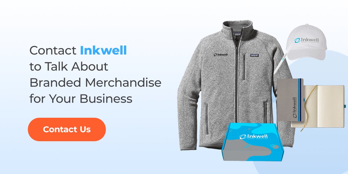 branded merch for companies - contact inkwell