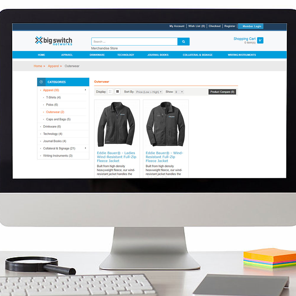 Company Web Store with Branded Merchandises